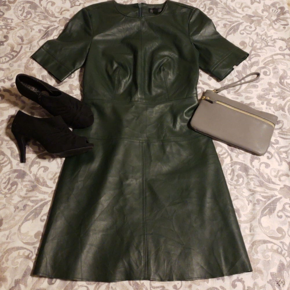 NWOT TOPSHOP FAUX LEATHER DRESS